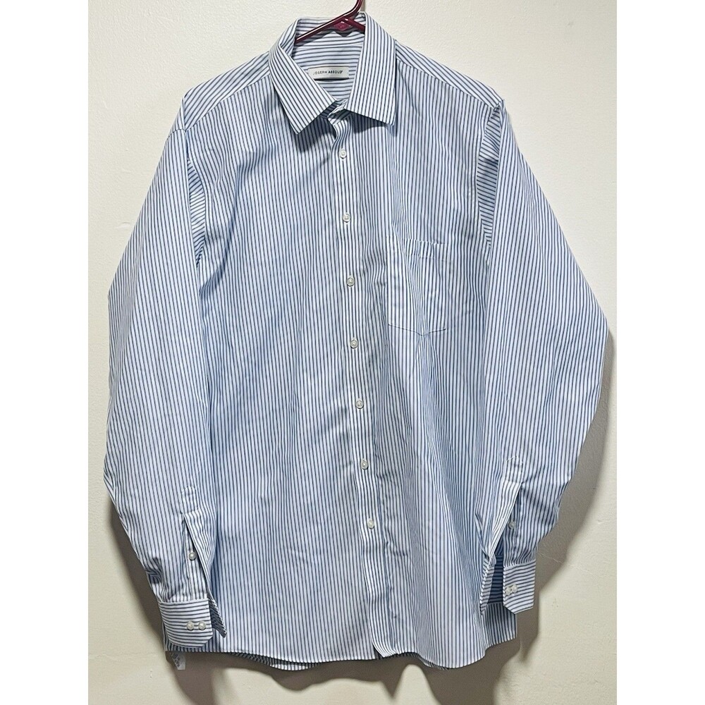 Joseph Abboud Dress Shirt Men’s 16.5  36/37 Blue Button up Striped